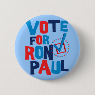 Rösta för det Ron Paul valet 2012 Knapp