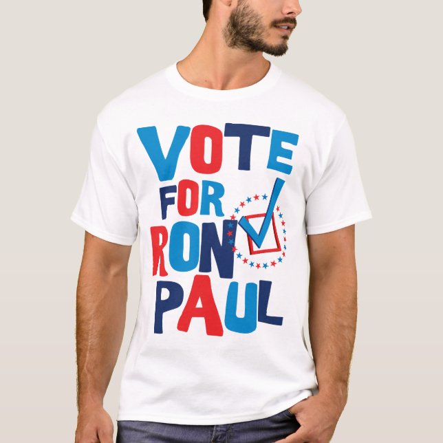 Rösta för det Ron Paul valet 2012 Tee Shirt (Framsida)