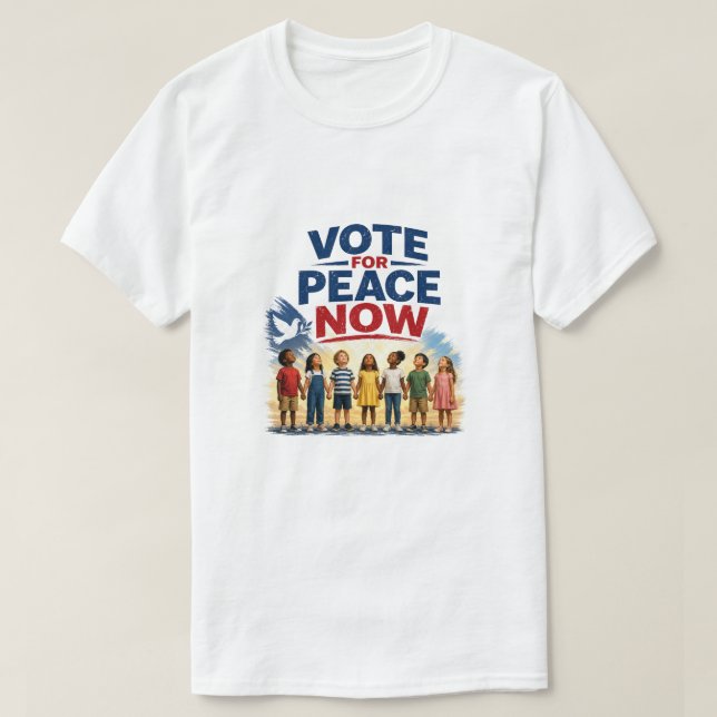 RÖSTA FÖR FRED NU T SHIRT (Design framsida)
