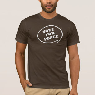 Rösta för fredmörkT-tröja Tee Shirt