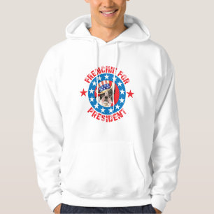 Rösta för Frenchie Sweatshirt Med Luva