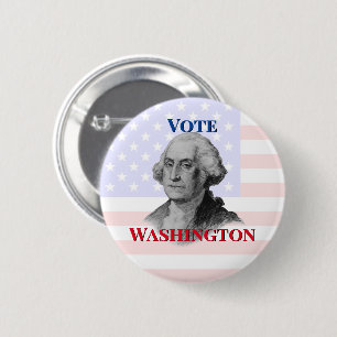 Rösta för George Washington Button Knapp