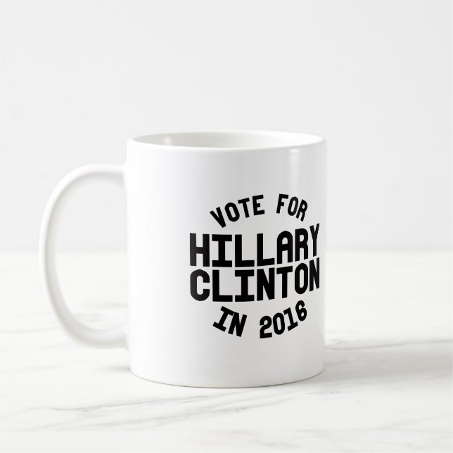 Rösta för Hillary Clinton i 2016 -- Val 2016 Kaffemugg (Vänster)