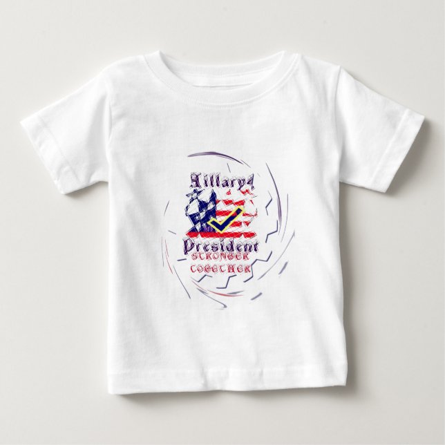 Rösta för Hillary USA Stronger tillsammans Min ord Tee Shirt (Framsida)