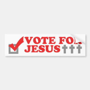 Rösta för Jesus Bildekal