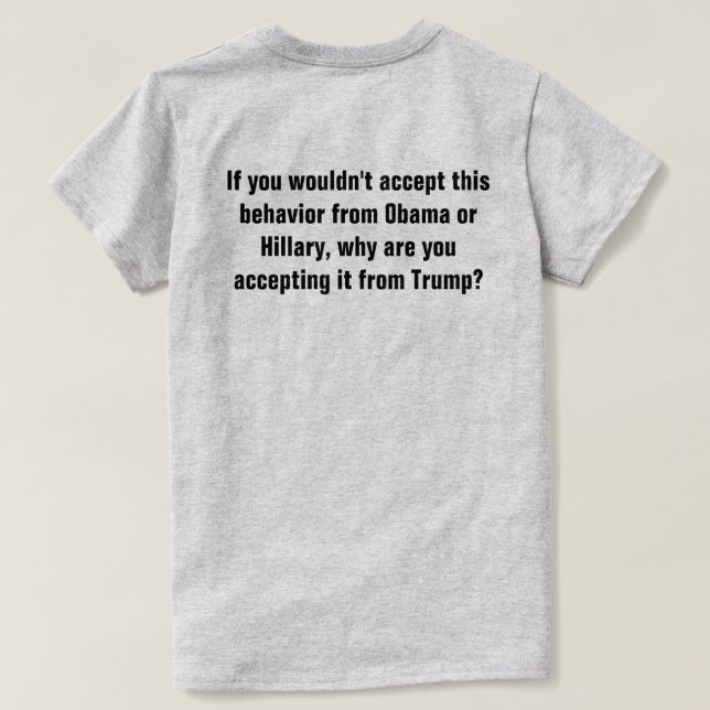 Rösta för kontroll- och balansantitrumpeter t shirt (Design baksida)