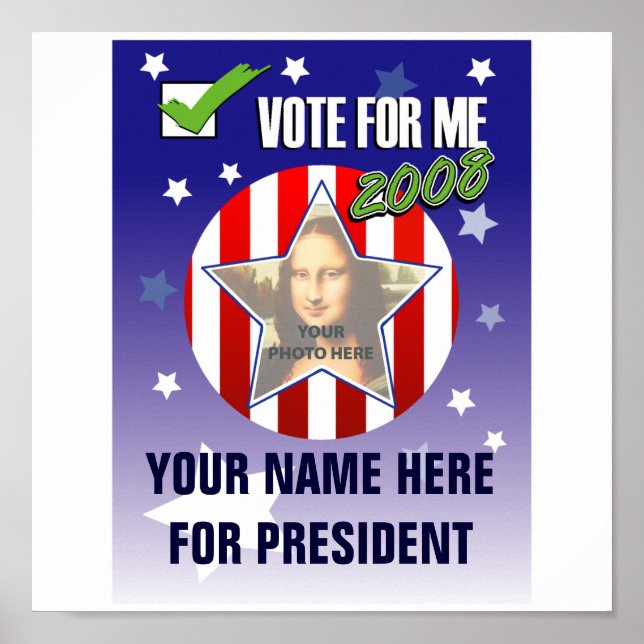 Rösta för mig! Poster i presidentvalet 2008 (Framsidan)