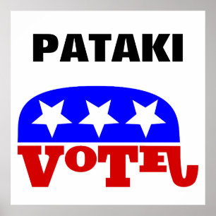 Rösta George Pataki Republican Elephant Poster