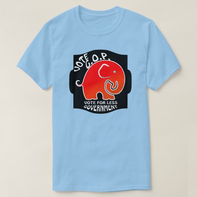 Rösta GOP för mindre regering (Manar-Shirt) T-shirt (Design framsida)