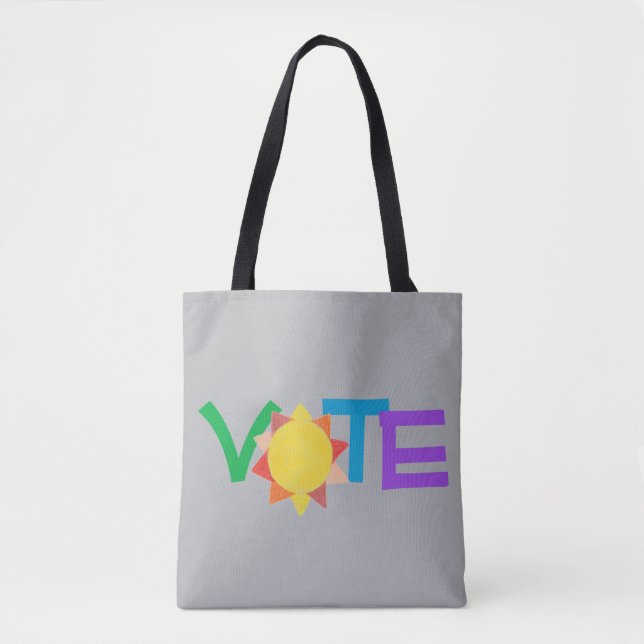 Rösta GOTV-knapp / Rösta med sol Tygkasse (Framsida)