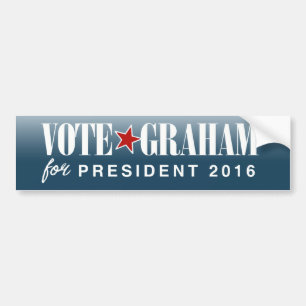 Rösta Graham för president 2016 rikliga blått - Bildekal
