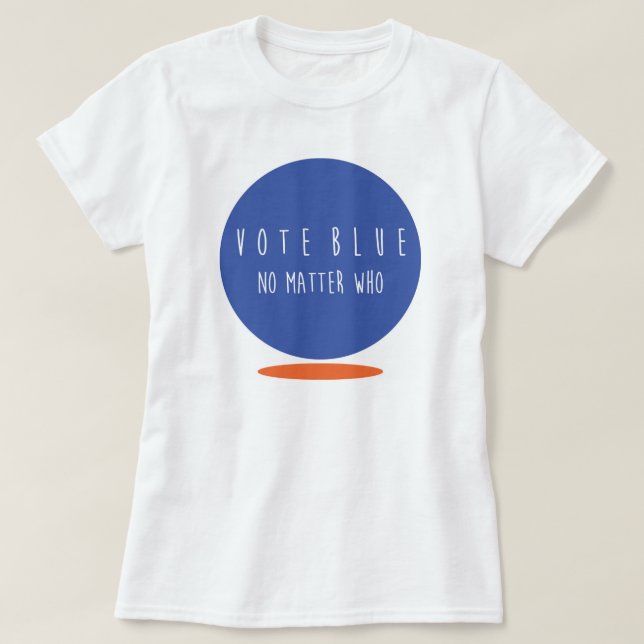 Rösta grundläggande blåttkvinnor tee shirt (Design framsida)
