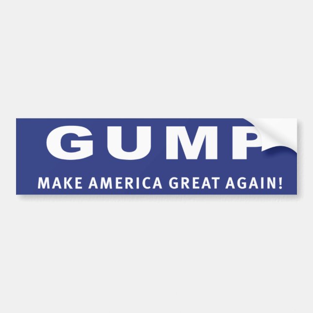 Rösta Gump! Donald Trump valklistermärke Bildekal (Framsidan)