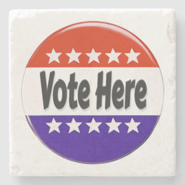 Rösta här stenunderlägg (Framsidan)