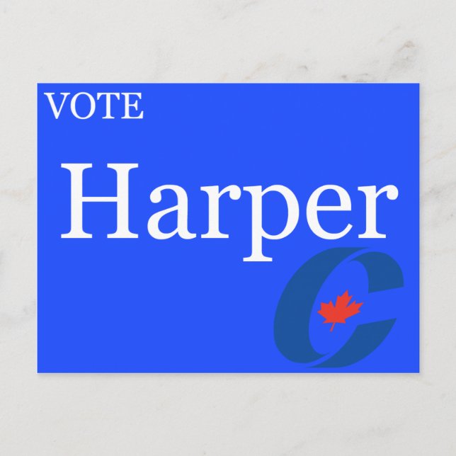 Rösta Harper Konservativ Party Logotyp Inbjudan Vykort (Framsida)