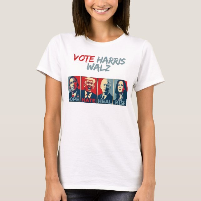 rösta harris walz t shirt (Framsida)