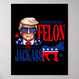 Rösta hellre för en felon än Jackens supporttrump Poster