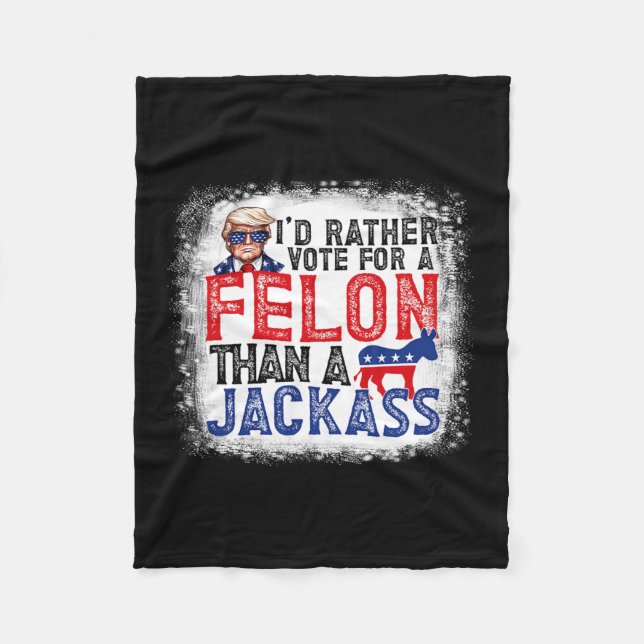 Rösta hellre för en filon än en Jack Trump America Fleecefilt (Framsidan)