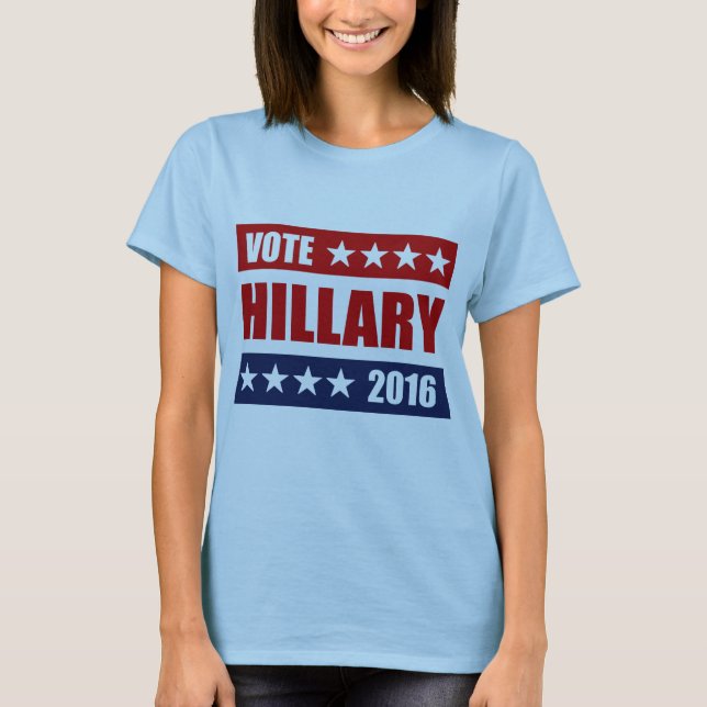 RÖSTA HILLARY 2016.png Tee Shirt (Framsida)