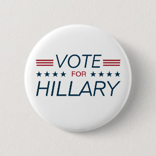 Rösta Hillary för presidenten 2016 Knapp