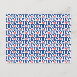 Rösta hopp om rött vitt blått modern typografi i m vykort