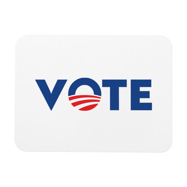 Rösta hopp: röd vit och blå typografi demokrat magnet (Horisontell)