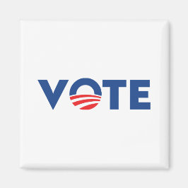 Rösta hopp: röd vit och blå typografi demokrat magnet