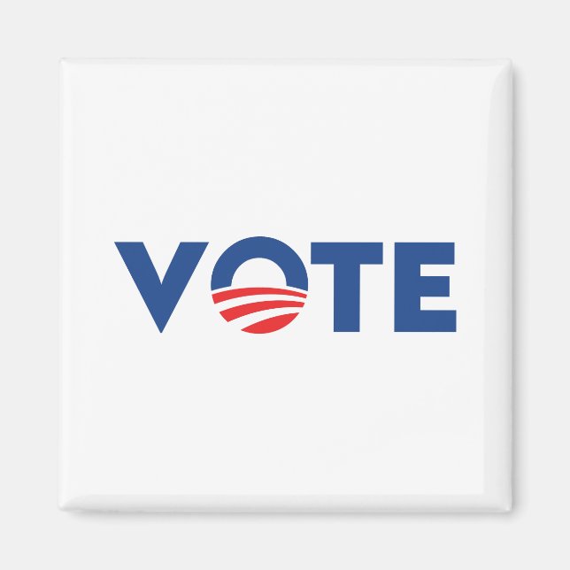 Rösta hopp: röd vit och blå typografi demokrat magnet (Framsidan)