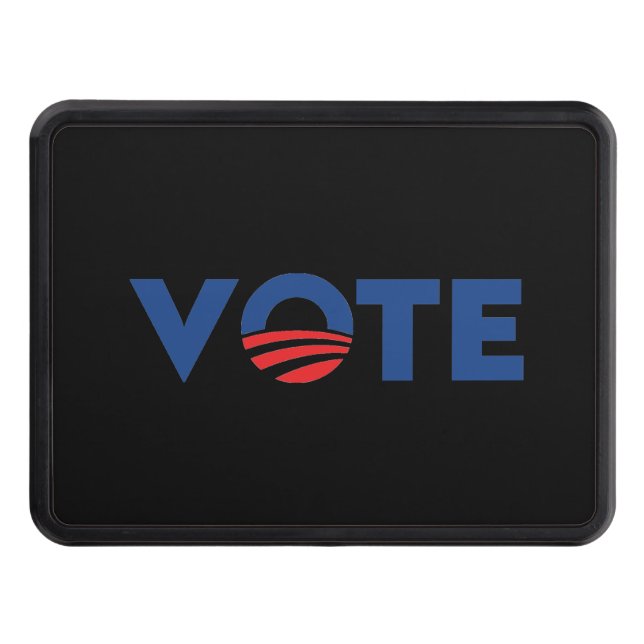 Rösta hopp: svart och blå typografi demokrat dragkroksskydd (Framsidan)