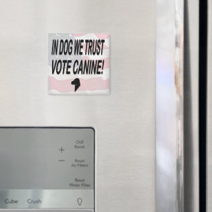 Rösta Hund med amerikansk Flagga Magnet