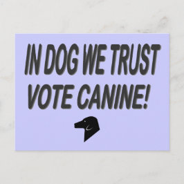 Rösta Hund med svart text Vykort