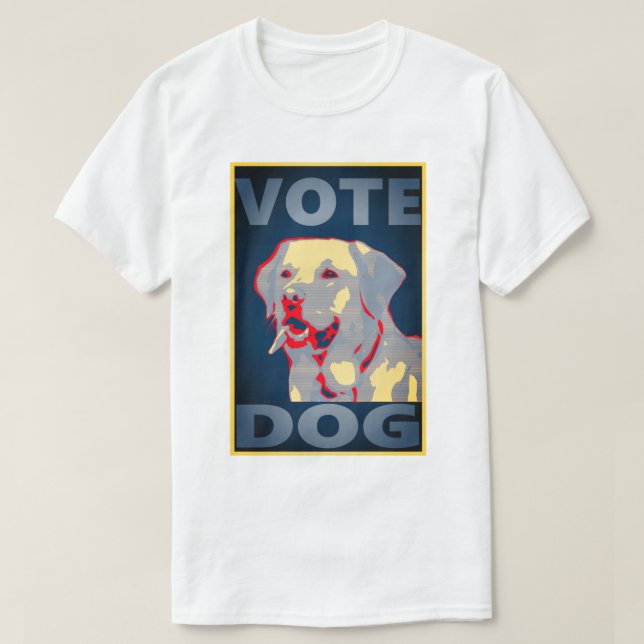 Rösta Hund T Shirt (Design framsida)