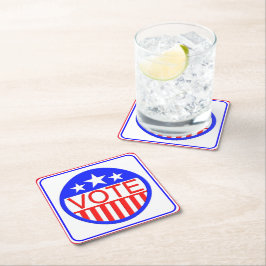 Rösta i Amerika Underlägg Papper Kvadrat