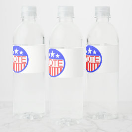 Rösta i Amerika Vattenflaskor Etikett