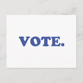 Rösta i blått vykort