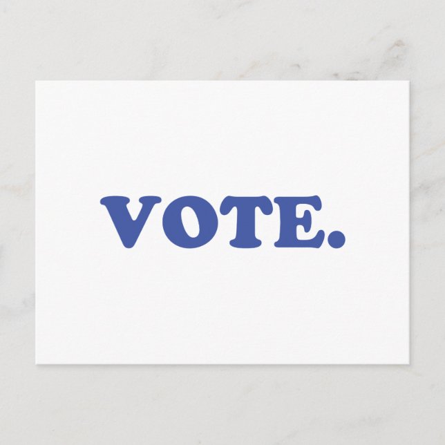 Rösta i blått vykort (Framsida)