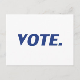 Rösta i blått vykort