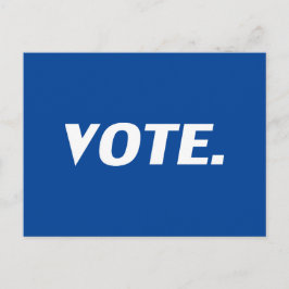 Rösta i blått vykort