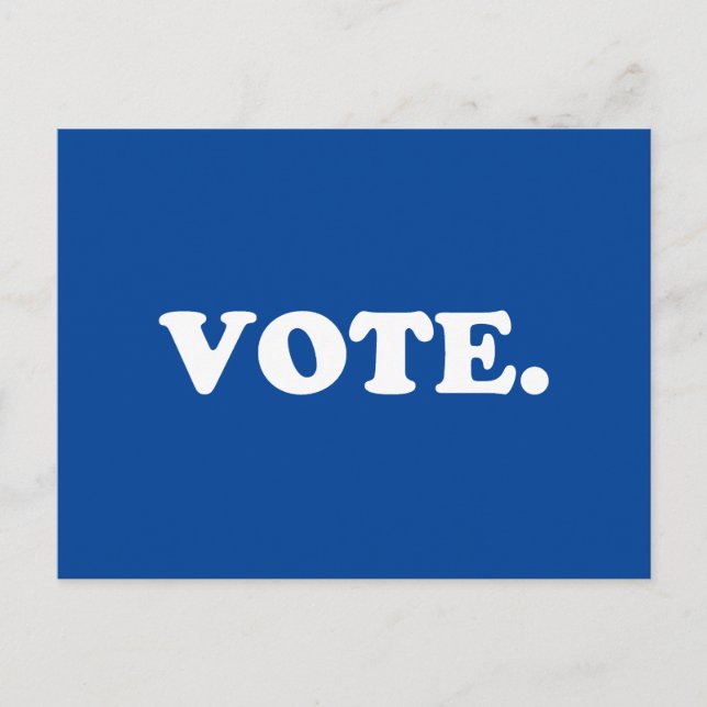 Rösta i blått vykort (Framsida)