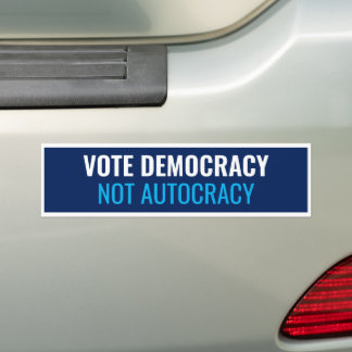 Rösta i demokratins bil Bumper Sticker Bildekal