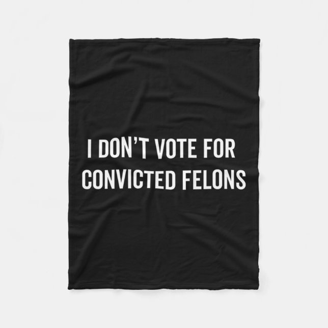 Rösta inte för dömda felons antitrump 5 fleecefilt (Framsidan)