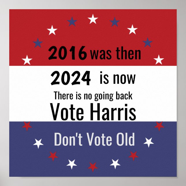 Rösta inte gammal Vote Harris v3 Poster (Framsidan)