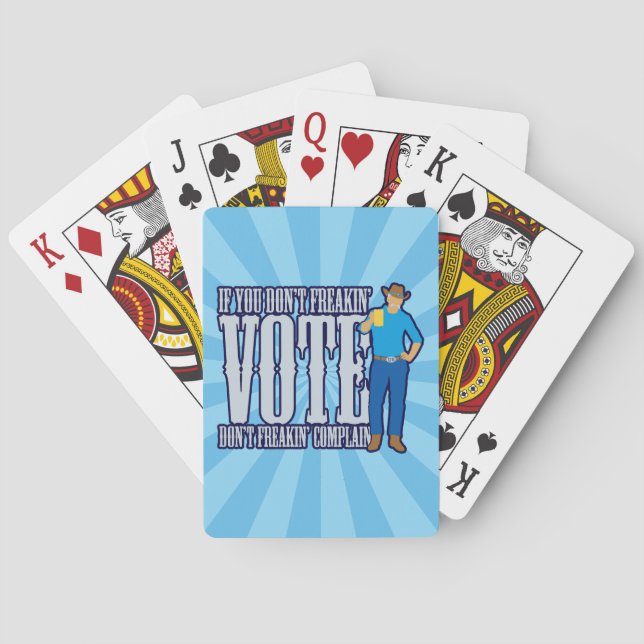 Rösta inte klaga casinokort (Baksidan)