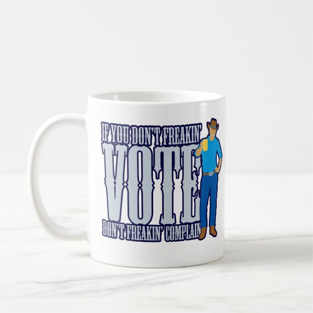 Rösta inte klaga kaffemugg (Vänster)