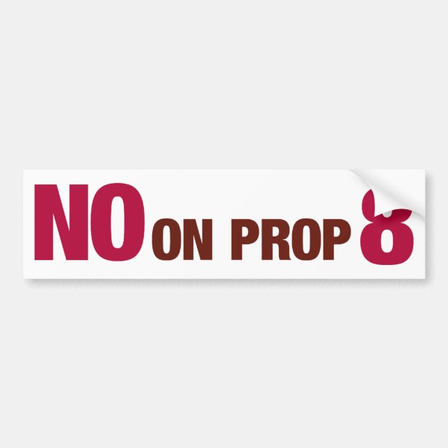 Rösta inte på Kalifornien proposition 8 Bildekal (Framsidan)