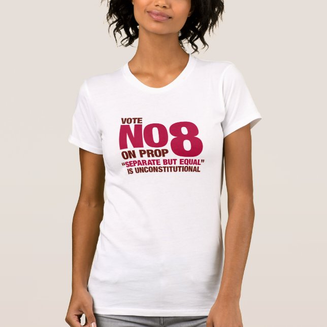 Rösta inte på Kalifornien proposition 8 T-shirt (Framsida)