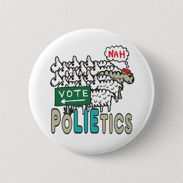 Rösta inte politik knapp (Framsida)