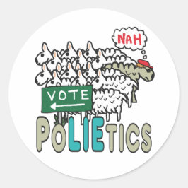 Rösta inte politik runt klistermärke
