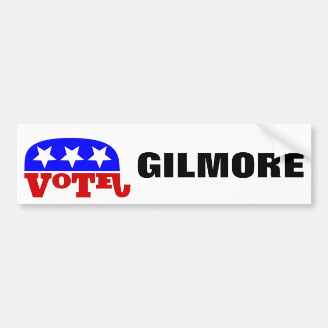 Rösta Jim Gilmore Republican Elephant Bildekal (Framsidan)
