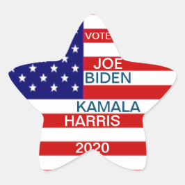 Rösta Joe Biden, Kamala Harris American Flagga Stjärnformat Klistermärke